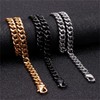 13mm Wide Cuban Link Chain Necklace for man and Woman-Gold