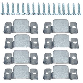 Tiberham Flush Mount Bracket for Sofas, Interlocking Clips, Furniture Connectors, Heavy Duty Connecting Clamp Bracket for Large Pictures, Display, Headboard, Wall Mounting, Hardware (4 Pairs)