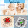 24pcs Disposable Shower Drain Cover 4"x4" Mesh Stickers, Anti-Clog Filter,