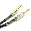 kenable GOLD Stereo/Balanced Jack 6.35mm METAL Plugs Cable Lead Black