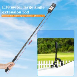 Suction Cup Car Mount Kit for Insta360, Suction Cups Mount with Invisible Selfie Stick for Insta360 X4 X3 X2 X ONE,Gopro,360° Rotation Car Holder for Windshield Window,Car Hood,Top Roof, Trunk lid