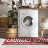 Ottomanson Laundry Collection Non-Slip Rubberback Laundry Text Design 2x5 Laundry