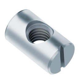 TERF® M10 X 28mm Cross Dowel Barrel Nuts M10 (10mm) X 28mm Furniture Barrel Nut Slotted Drive Dowels Bolts Nuts For Furniture Bed Cot Chairs Crib and Multi Purpose Use - Pack of 4