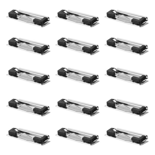 NUOBESTY 15pcs Mountable Clipboard Clips with Rubber Feet Mountable Document