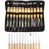 Vmingo - Cincel Formon Set Juego Madera Gubia Carpinteria Tallado Manualidades 12pzs