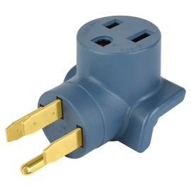 ElecStream Tech NEMA 14-50P to 6-50R Welder Power Adapter，240V 50Amp 4 Prong Male Plug to 3 Prong Female Receptacle(14-50P/6-50R Pacfic Blue)