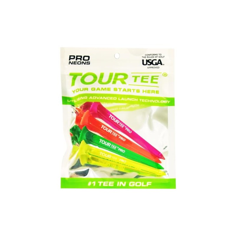 Tour Tee PRO NEONS Golf Tees (4 Pack) T-489 (590)