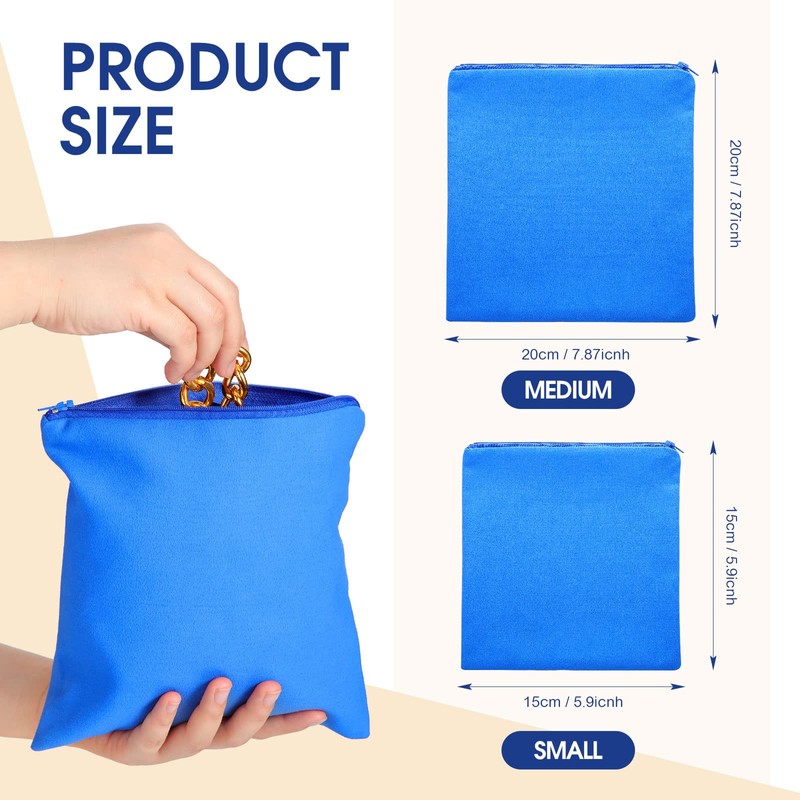 Sanwuta 8 Pcs Zippered Silver Storage Bags Anti Tarnish Silver