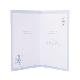 UK Greetings | Birthday Card for Dad | Happy Birthday Gifts | Him, Boys, Men | Blue & Gold Design | With Envelope | 171 x 260 mm