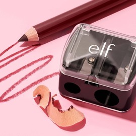 e.l.f. e.l.f., Dual-Pencil Sharpener, Convenient, Essential Tool, Sharpens, Easy To Clean, Travel-Friendly, Compact, Includes Bonus Small Sharpener