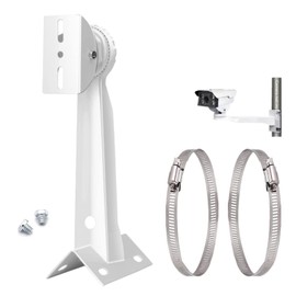 CTXSumTec CCTV Security Camera Corner Pole Mounting Bracket with 2 Loops for Surveillance Dome Camera/IP Camera/CCTV Camera, Dahua Bullet and PTZ Cameras