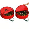 2 Pack 30" Wreath Storage Bags, Heavy Duty Christmas Wreath