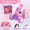 SUMEAUT Remote Control Car Unicorn for Girls 360° Rotating 4WD