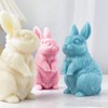 3D Rabbit Candle Silicone Molds Easter Bunny Resin Casting Mould