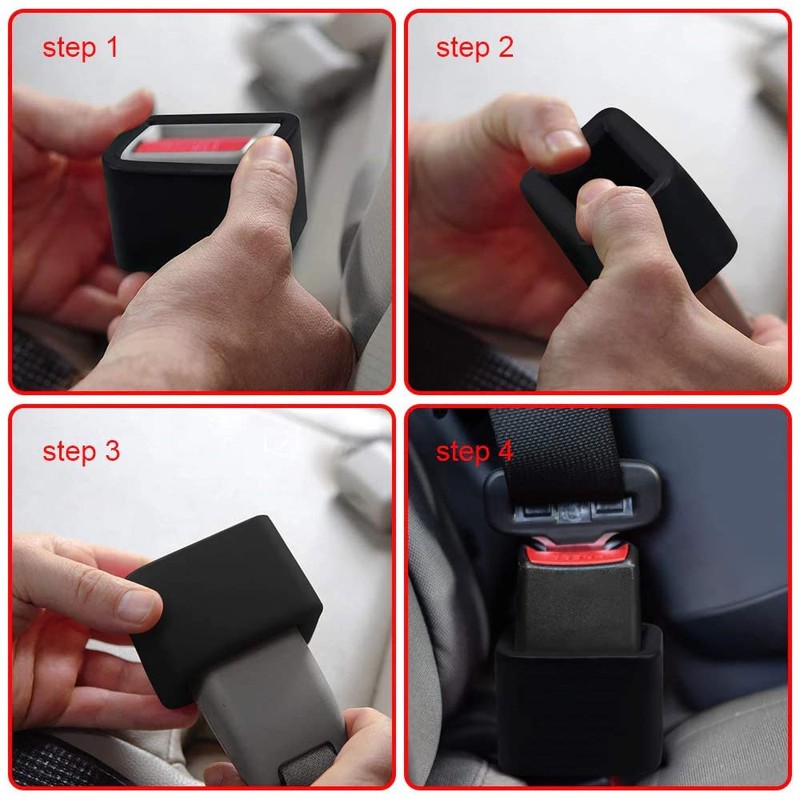 Sandhill Tools Car Seat Belt Buckle Holder, Flexible Silicone Buckle,