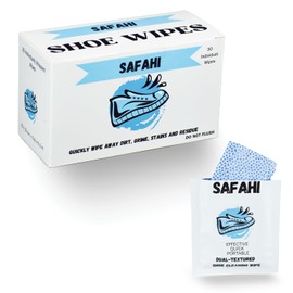 Disposable Dual-Textured Shoe Wipes, Individually Packaged, 30 Count, Portable and Easy to Use for Sneakerheads, Leather, Canvas, Quick Clean and Shine, Ideal for Travel and On-the-Go