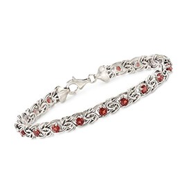 Ross-Simons Gemstone Byzantine Bracelet in Sterling Silver