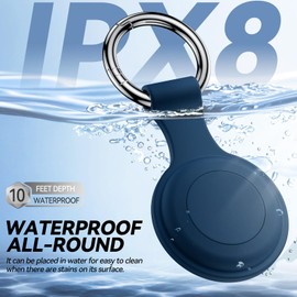 Mucuty 4 Pack for AirTags Holder Keychain, with Waterproof Case for Apple AirTags, Silicone Anti-Scratch GPS Cover for Dog,Cat, Bags, Keys, Luggage - 4 Color