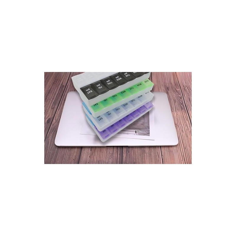 7 Day Weekly Pill AM PM Organizer, ShysTech Large Pill
