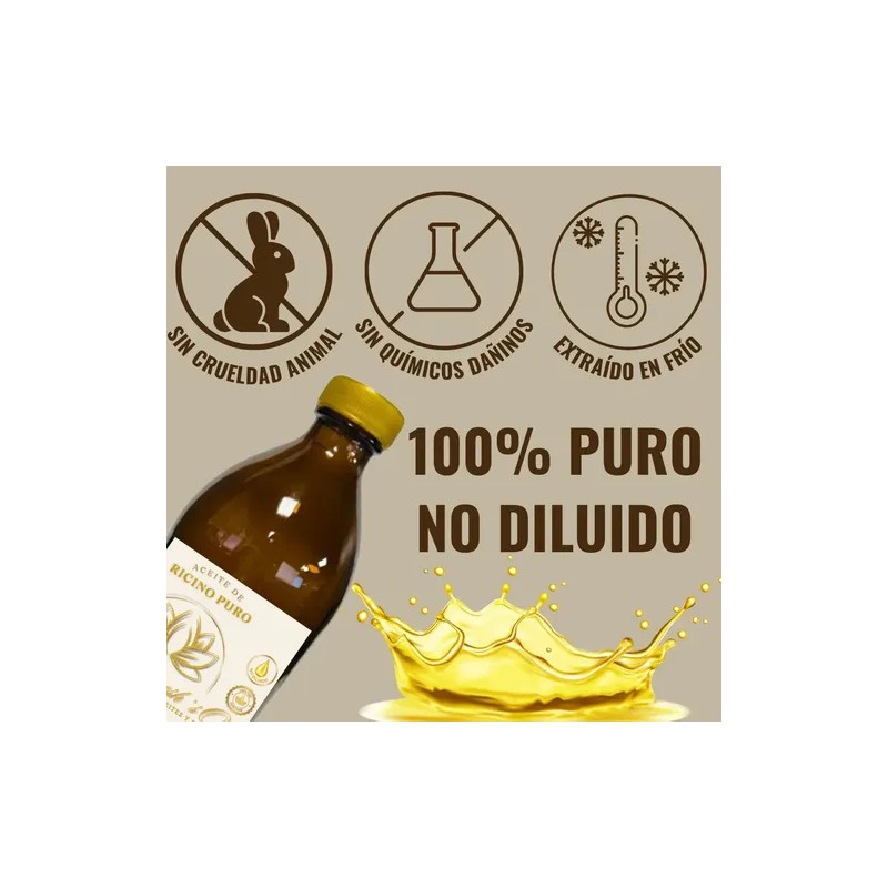 Aceite De Ricino 100 Puro, Pestañas,cabello,barba, 960ml