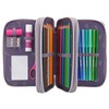 Depesche 10770 Pencil Case with 3 Zippers and Pens by