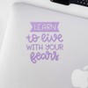 Decal Stickers of Learn with (Lavender Purple) (Set of 2)