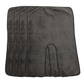 Veemoon Toallas de Microfibra para Esteticista 4 Piezas, Diseño Dividido en Forma de U, Color Gris Oscuro, Toallas Faciales Suaves para Tratamientos de Spa y Limpieza Facial