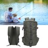 Fishing Tackle Backpack Large Capacity Portable Cylindrical Fishing Rod Bag