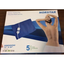 noor star Overseas USE ONLY Norstar 200 King Size Moist & Dry Heating Pad 220-240 Volt