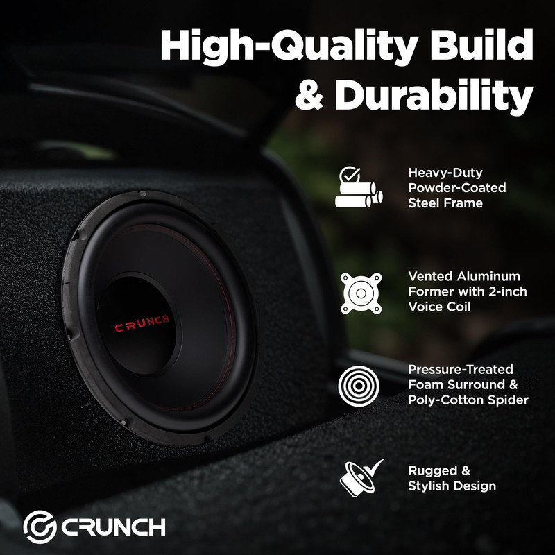 Crunch CRW12D4 CRW 12 Inch Subwoofer 800 Watt MAX 400