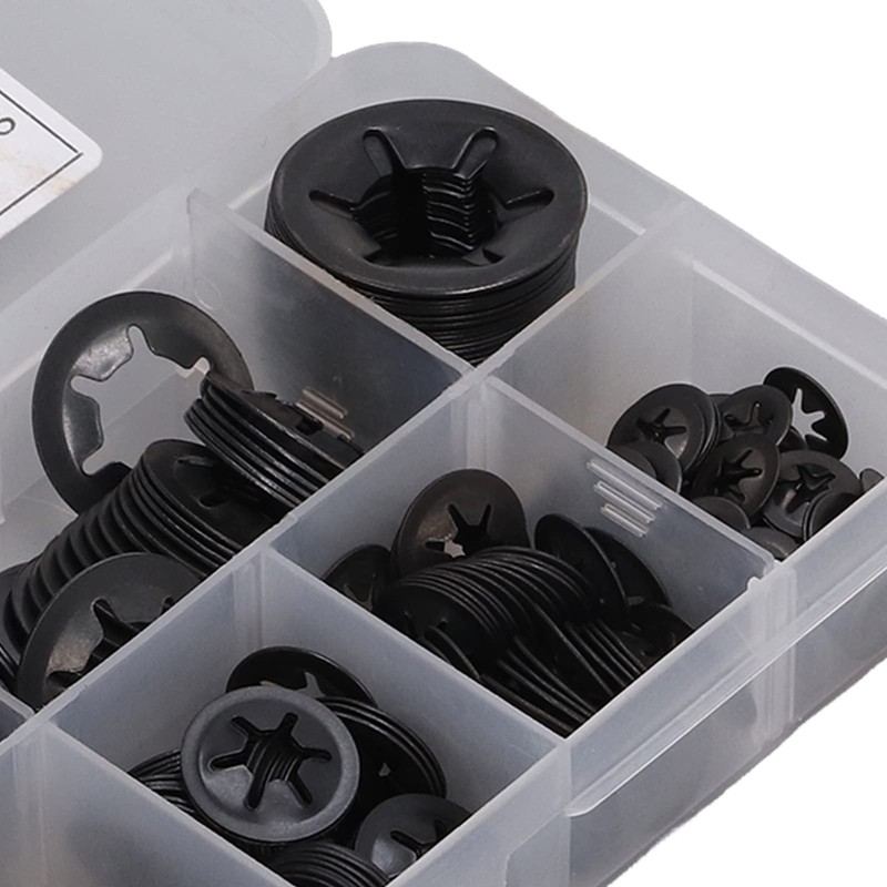 285 Pcs Black Starlock Washers Set Manganese Steel Internal Tooth