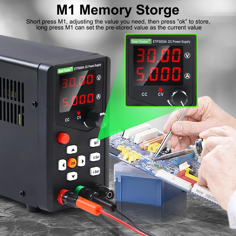 GALOOK DC Power Supply Variable, High Precision Bench Power Supply