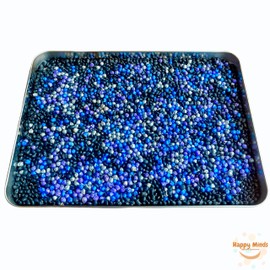 Outer Space Sensory Bin Filler (4 Cups) - Black Beans & Colorful Chickpeas - Cosmic Sensory Play