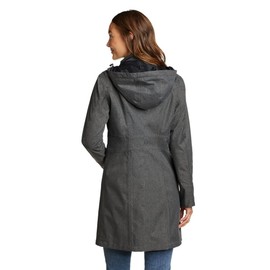 Eddie Bauer Women's Girl on the Go Trench Coat, Dk Charcoal Htr, 2X, Plus