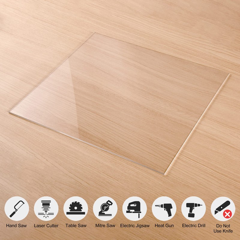 KAITELA Pack of 10 Clear Acrylic Sheet 12" x 12"