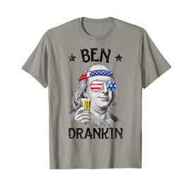 Ben Drankin 4th of July Benjamin Franklin Men Women USA Flag T-Shirt