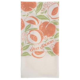 Karma, Fruit Basket Tea Towel - 100% Cotton Hand Towels for The Kitchen - Sweet Saying Home Decor - Peach