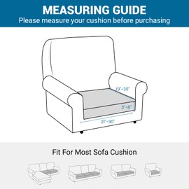 Deep Dream Chair Cushion Cover Sofa Cover Furniture Protector Sofa Seat Slipcover Soft Flexibility with Elastic Bottom(1 Piece Chair Cushion, Brown)