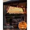 Outdoor Solar Hanging Lantern Lights, 4 Pack Rustic Ball Birdcage