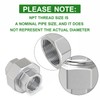 TAISHER 2PCS 304 Stainless Steel Union，3/8" NPT Female Cast Pipe
