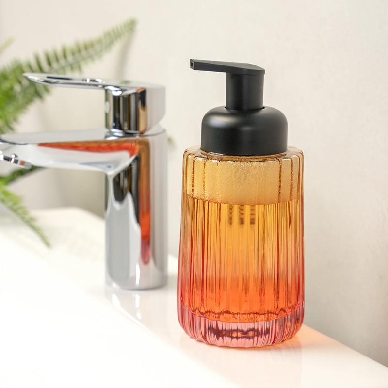 bremermann Seifenspender, Schaum-Seifenspender, Spender für Seife (rot/orange)