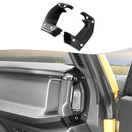 SQQP Center Console Side Grab Handle Cover Trim Compatible with Ford Bronco 2021-2024 Interior Accessories(Carbon Fiber)