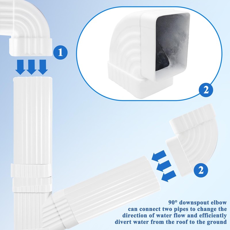Gutter Elbow 3x4 90 Degree Downspout Elbow Gutter Connector Roofing