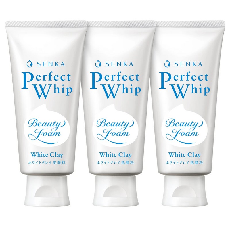 Senka Perfect White Clay Cleansing Foam 120g x 3 /
