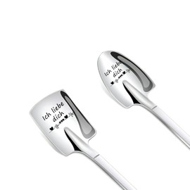 I Love You Spoon, Gifts for Couples, Set of 2 Spoons with Engraving I Love You, Christmas Gift for Women, Men, Love Spoon, Wedding Anniversary, Birthday, Valentine's Day, Wedding Gifts