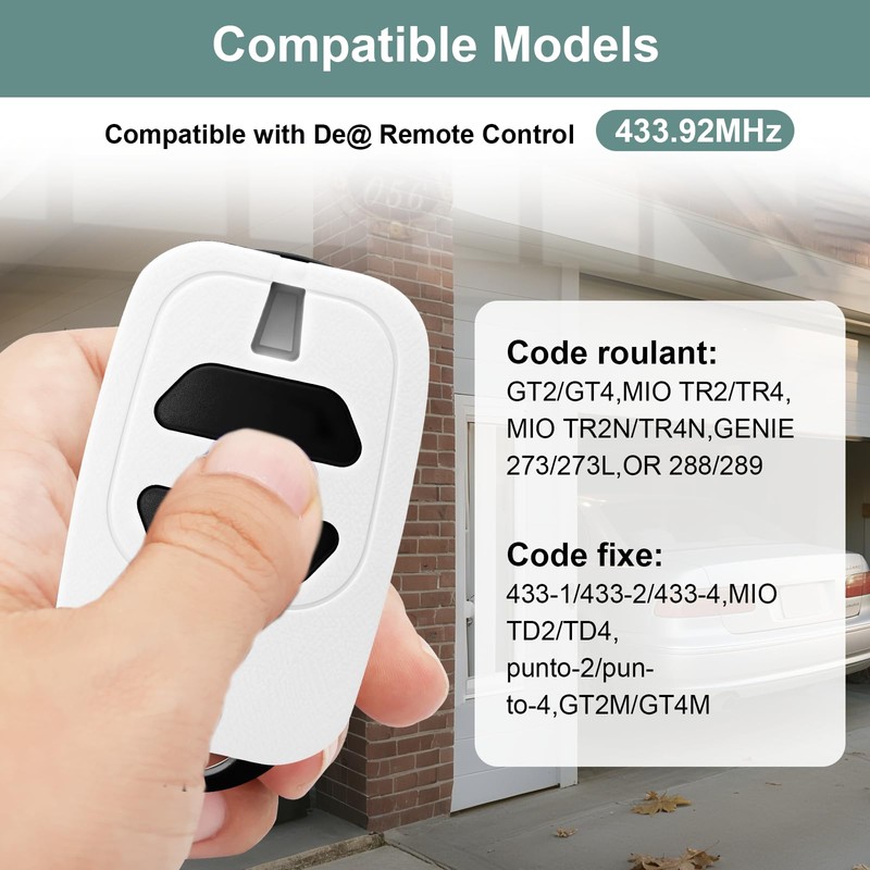 3PCS 433.92mhz Garage Door Remote Control with Key Fob for