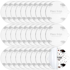 Flea Trap Refill Discs Sticky Traps Fly Trap Refill Glue Board Refills Trap Double Layer Adhesive Nontoxic Odorless Pest Control Traps Replacement Sticky Glue Pads 7.1 Inch for Bugs Flies (30)