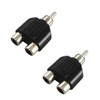 [F-FACTORY] P-757-2P RCA/Pin Terminal 2 Distribution Adapter, RCA (Male) to