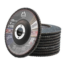 Merryland Craft-Line FC1108614-10 Flap Disc 125 mm 120 K T29 Flap Disc Zirconia Corundum Blue Abrasive Mop Disc Pack of 10