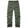 CARPANT Army Green Tactical Cargo Pants for Men Baggy Cotton